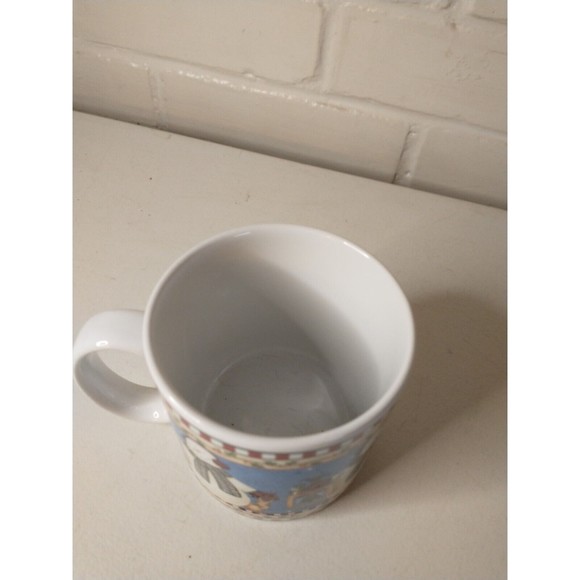 Jolly Snowmen Mugs Debbie Mumm Sakura  2000 Set Of 4 - Picture 9 of 13